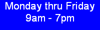 Hours That We Are Open